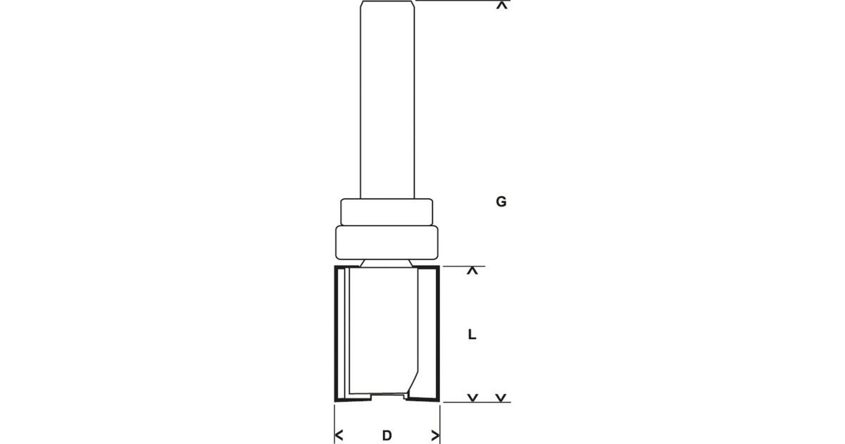 Bosch Bündigfräser Expert for Wood Laminate, Ø 16mm(Schaft Ø 8mm, zweischneidig, Anlaufkugellager oben)