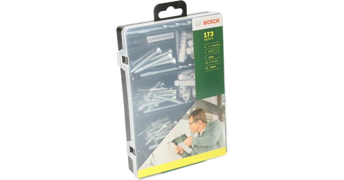 Bosch Befestigungs-Set, 173-teilig, Schrauben-Set(grün)