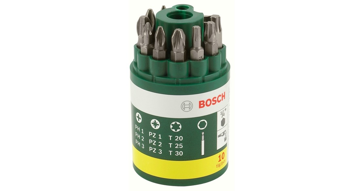 Bosch Bit-Set, 10-teilig, Bit-Satz(grün)