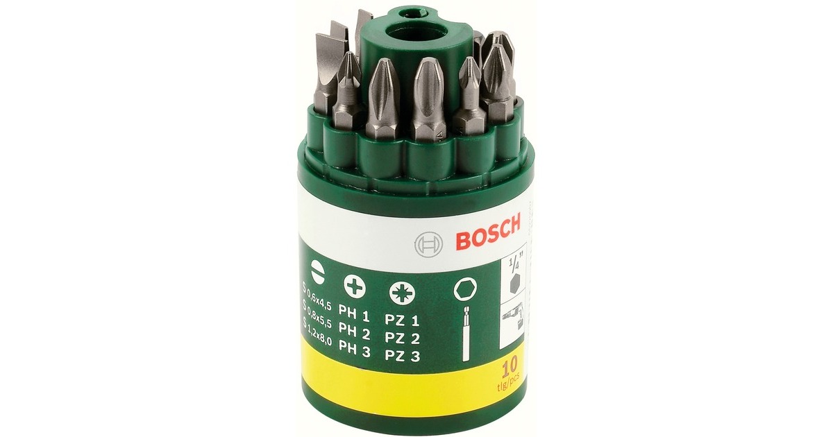 Bosch Bit-Set, 10-teilig, Bit-Satz(grün)