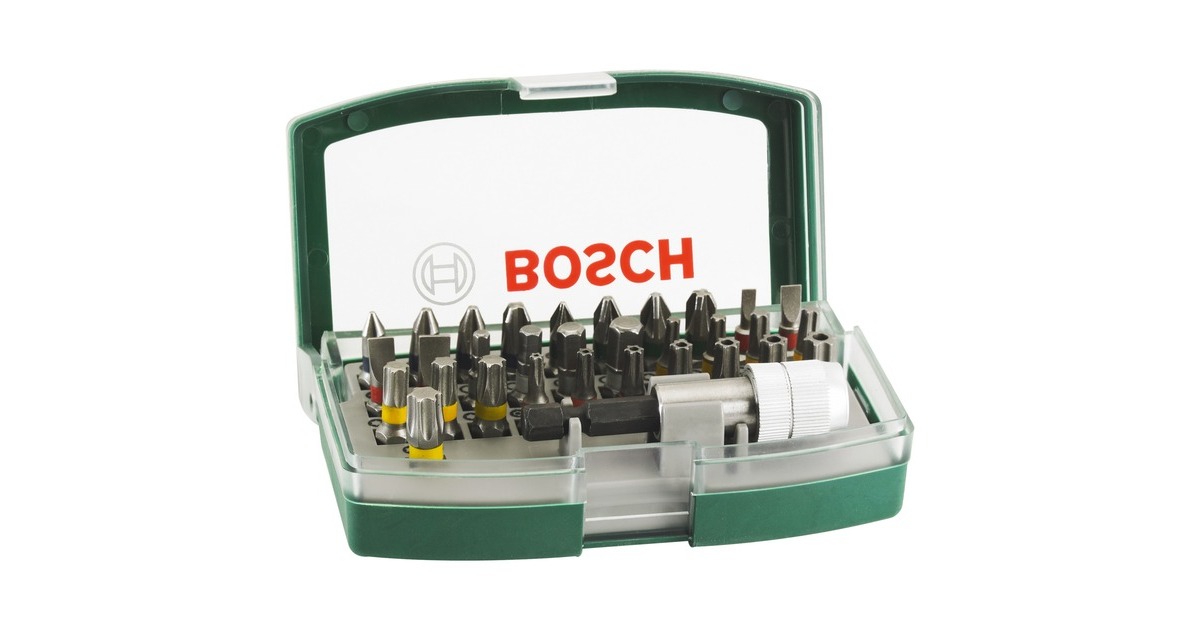 Bosch Bit-Set, 32-teilig, Bit-Satz(grün, mit Farbcodierung)