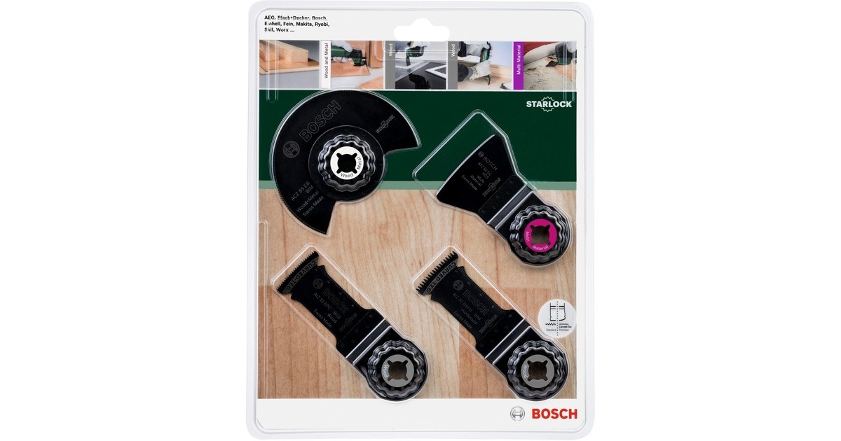 Bosch Boden-Einbau-Set 4-teilig 2609256979, Sägeblatt-Satz(silber)