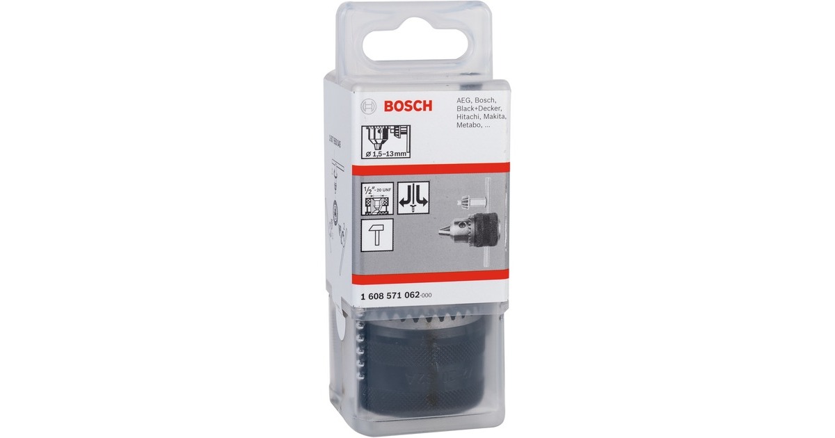Bosch Bohrfutter 1,5 - 13mm, 1/2"-20 UNF(Zahnkranzbohrfutter mit Schlüssel)