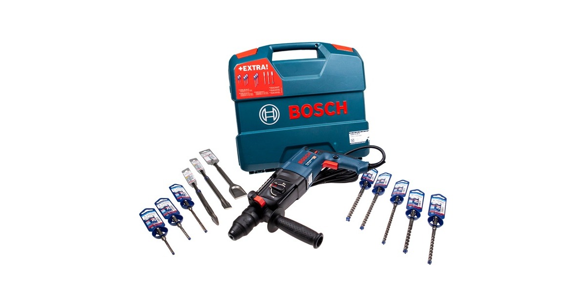 Bosch Bohrhammer GBH 2-26 F Professional, Set inkl. EXPERT Zubehör(blau/schwarz, 830 Watt)