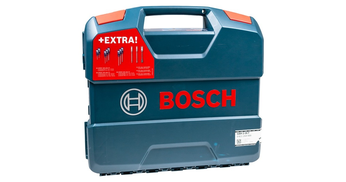 Bosch Bohrhammer GBH 2-26 F Professional, Set inkl. EXPERT Zubehör(blau/schwarz, 830 Watt)