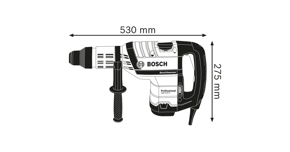 Bosch Bohrhammer GBH 8-45 D Professional(blau, 1.500 Watt, Koffer)