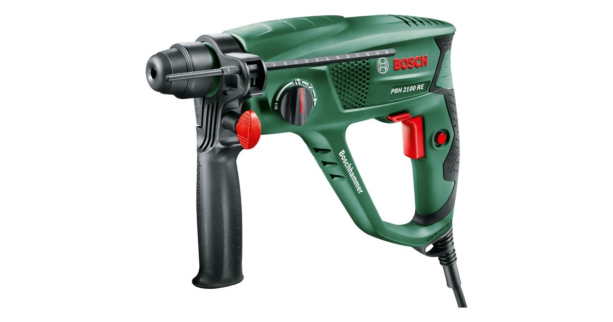 Bosch Bohrhammer PBH 2100 RE(grün/schwarz, 550 Watt, Koffer)