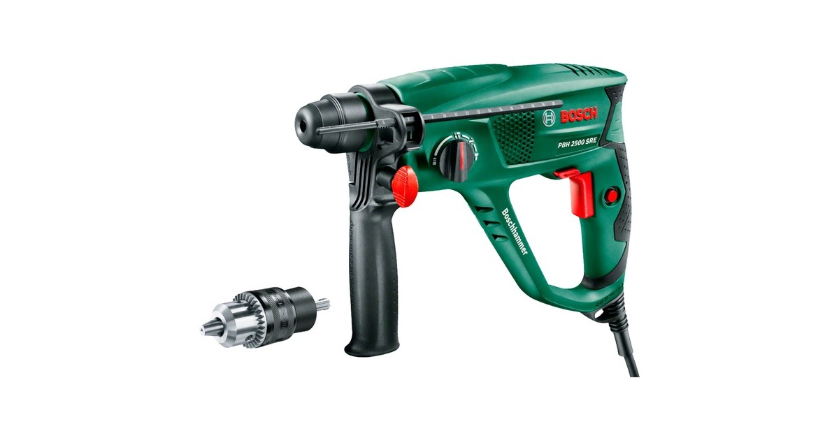Bosch Bohrhammer PBH 2500 SRE(grün/schwarz, 600 Watt, Koffer)