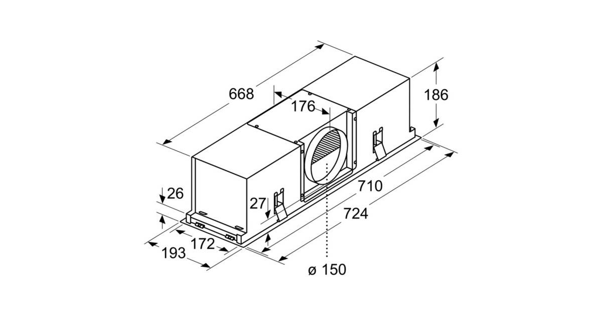 Bosch CleanAir Standard Umluftset DIZ1JX2C1, Umrüst-Set(weiß)