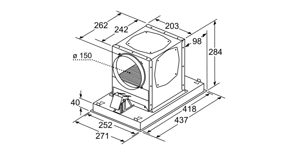 Bosch CleanAir Umluftmodul regenerierbar DIZ0JC2D0, Umrüst-Set(weiß)