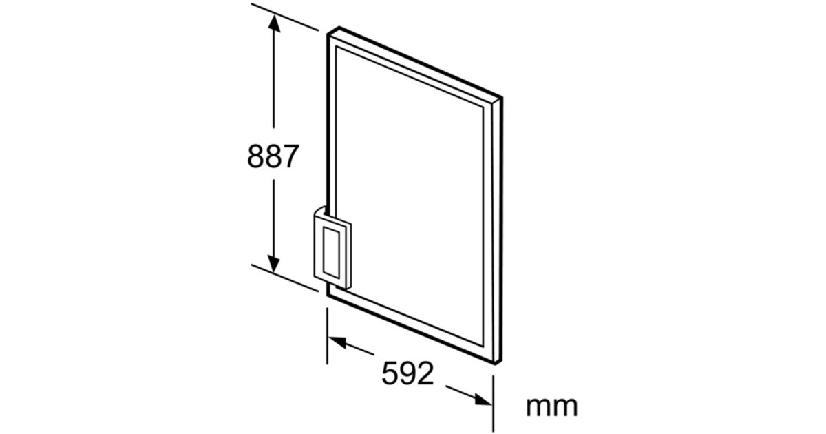Bosch Dekortür KFZ20AX0, Türverkleidung(silber, passend für: KIR21, KIL22)