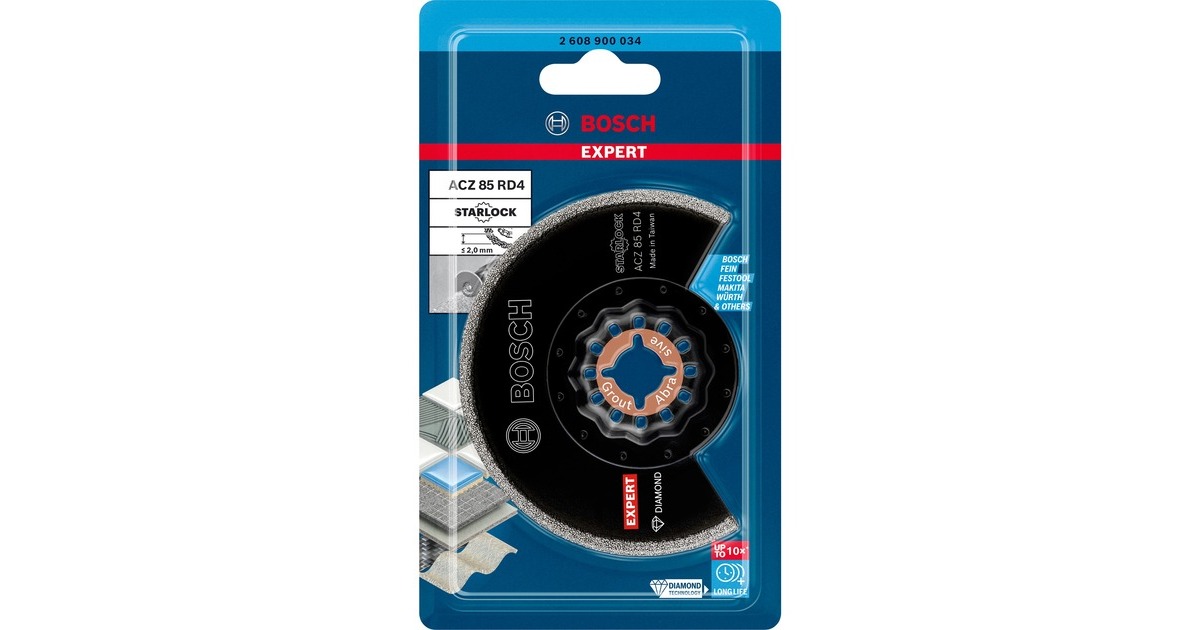 Bosch Diamant-Segmentsägeblatt Expert ACZ 85 RD4 Grout + Abrasive, Ø 85mm(Schnittbreite 2mm)
