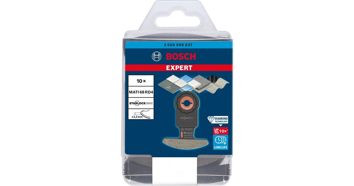 Bosch Diamant-Segmentsägeblatt Expert MATI 68 RD4 Grout + Abrasive(10 Stück, Schnittbreite 2,2mm)