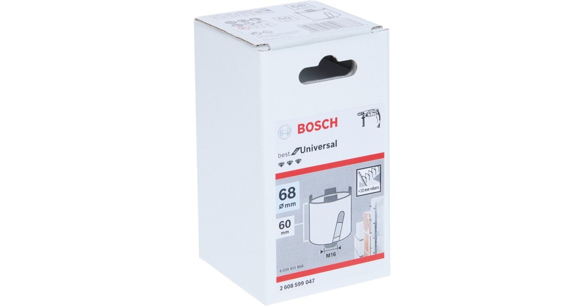 Bosch Diamant-Steckdosen-Bohrkrone Best for Universal, Ø 68mm, Bohrer(M16)