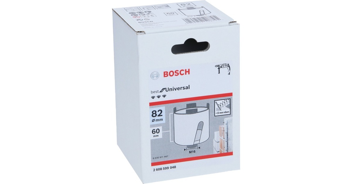 Bosch Diamant-Steckdosen-Bohrkrone Best for Universal, Ø 82mm, Bohrer(M16)