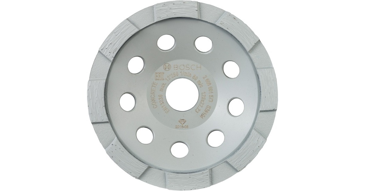 Bosch Diamant-Topfscheibe Standard for Concrete, Ø 125mm, Schleifscheibe(Bohrung 22,23mm, für Beton- und Winkelschleifer)