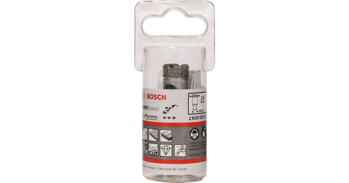 Bosch Diamant-Trockenbohrer Best for Ceramic Dry Speed, Ø 14mm(für Winkelschleifer)