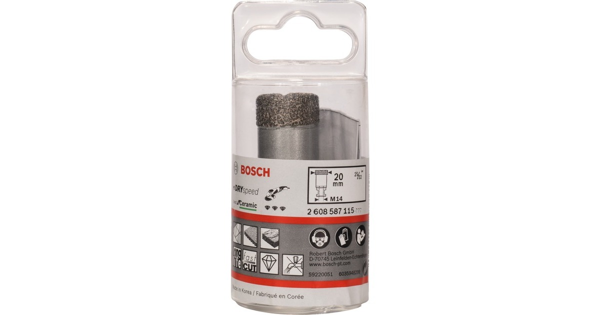 Bosch Diamant-Trockenbohrer Best for Ceramic Dry Speed, Ø 20mm(für Winkelschleifer)
