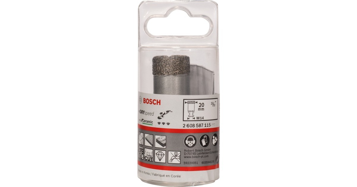 Bosch Diamant-Trockenbohrer Best for Ceramic Dry Speed, Ø 20mm(für Winkelschleifer)