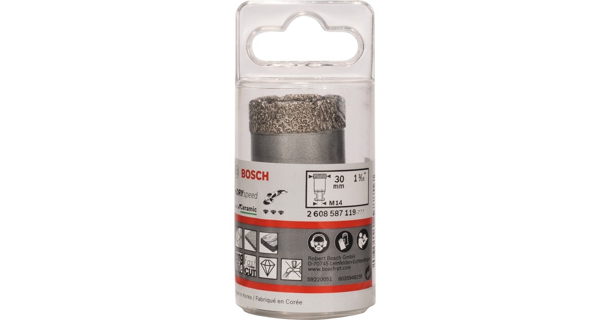 Bosch Diamant-Trockenbohrer Best for Ceramic Dry Speed, Ø 30mm(für Winkelschleifer)