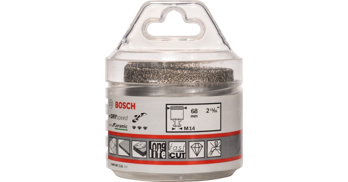 Bosch Diamant-Trockenbohrer Best for Ceramic Dry Speed, Ø 68mm(für Winkelschleifer)