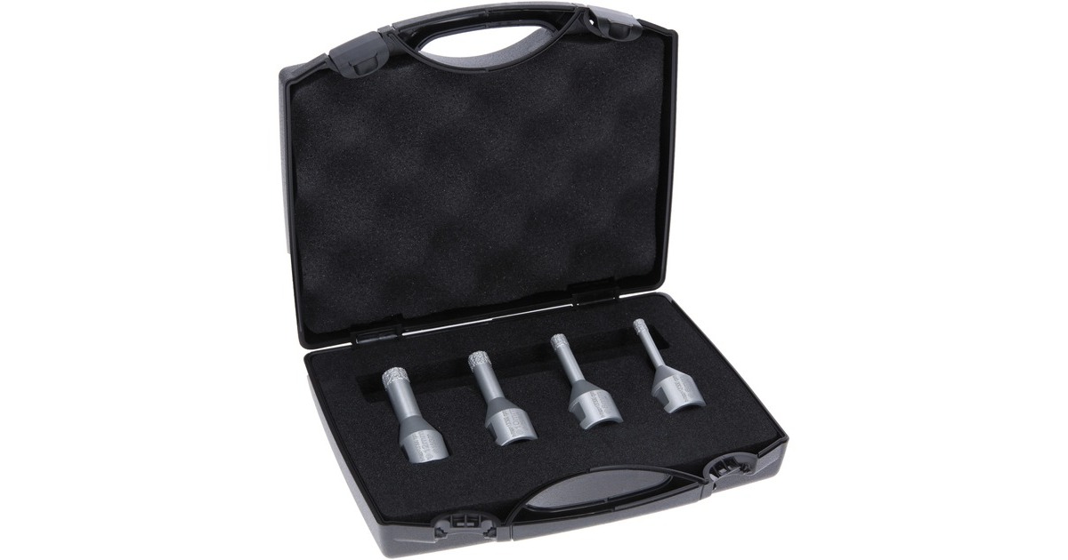 Bosch Diamant-Trockenbohrer-Satz Dry Speed, Ø 6 - 12mm(4-teilig, für Winkelschleifer)