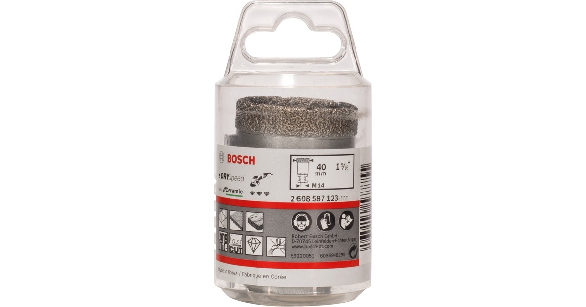 Bosch Diamantbohrer Best for Ceramic Dry Speed, Ø 40mm(Arbeitstiefe 35mm)