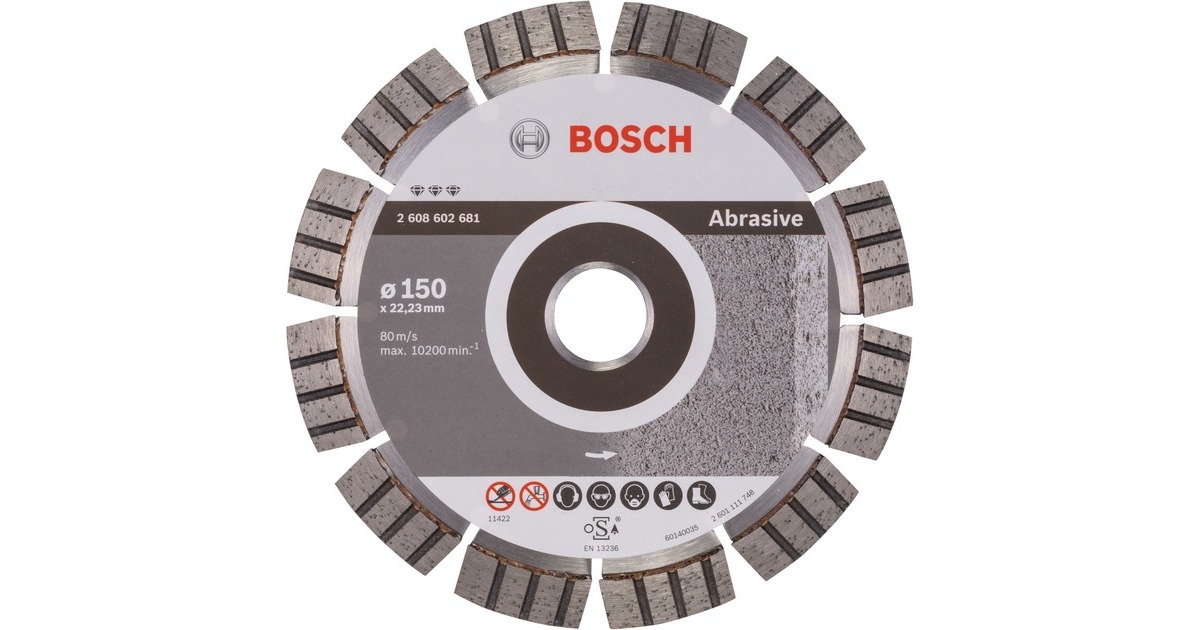 Bosch Diamanttrennscheibe Best for Abrasive, Ø 150mm(Bohrung 22,23mm)