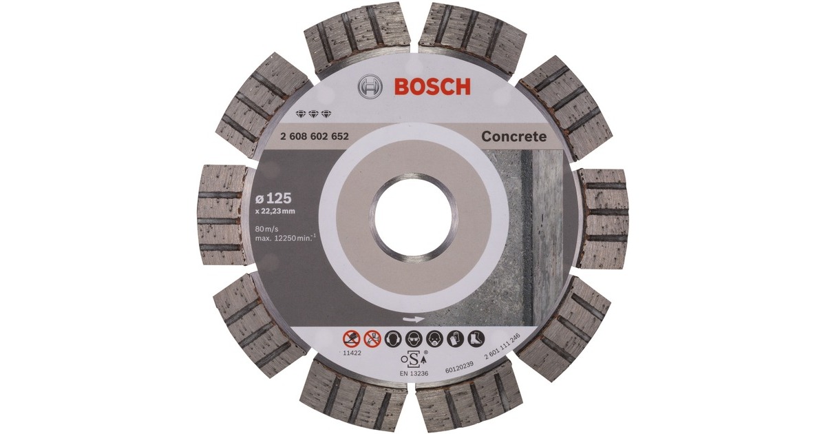 Bosch Diamanttrennscheibe Best for Concrete, Ø 125mm(Bohrung 22,23mm)