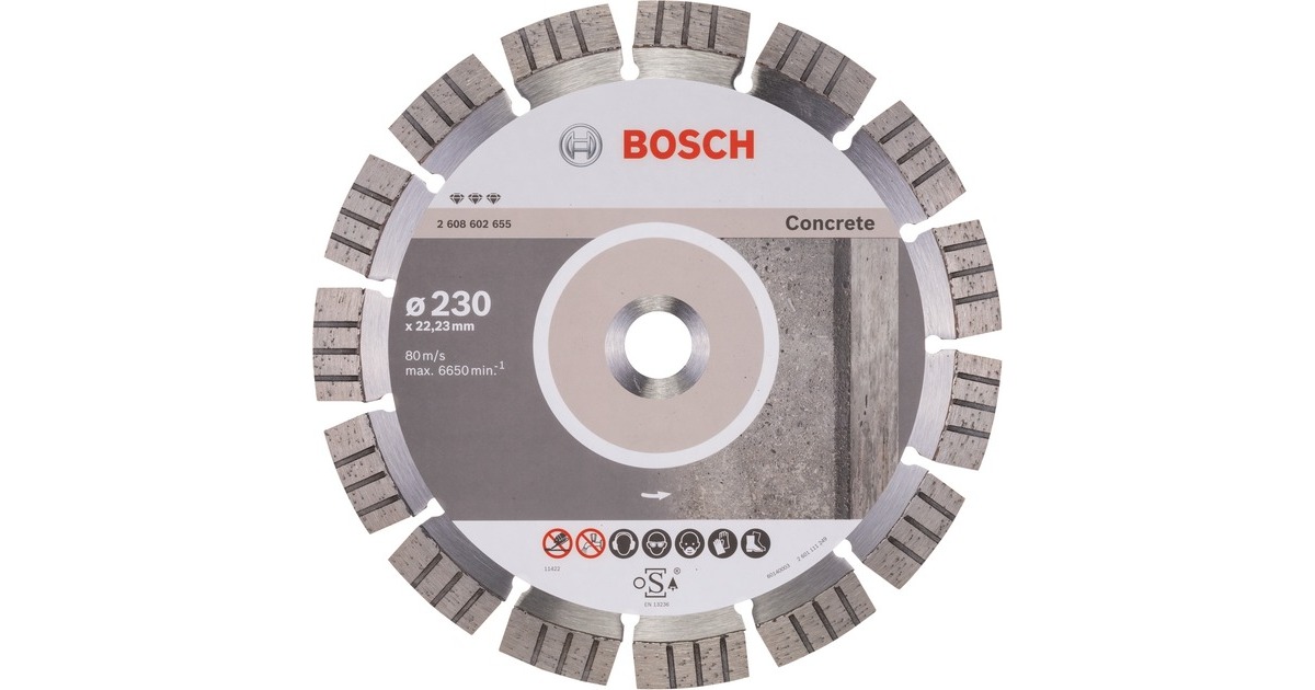 Bosch Diamanttrennscheibe Best for Concrete, Ø 230mm(Bohrung 22,23mm)