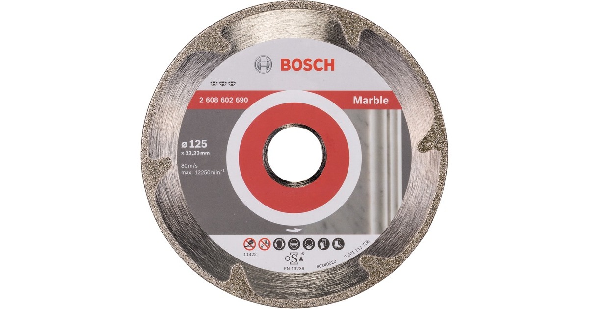 Bosch Diamanttrennscheibe Best for Marble, Ø 125mm(Bohrung 22,23mm)