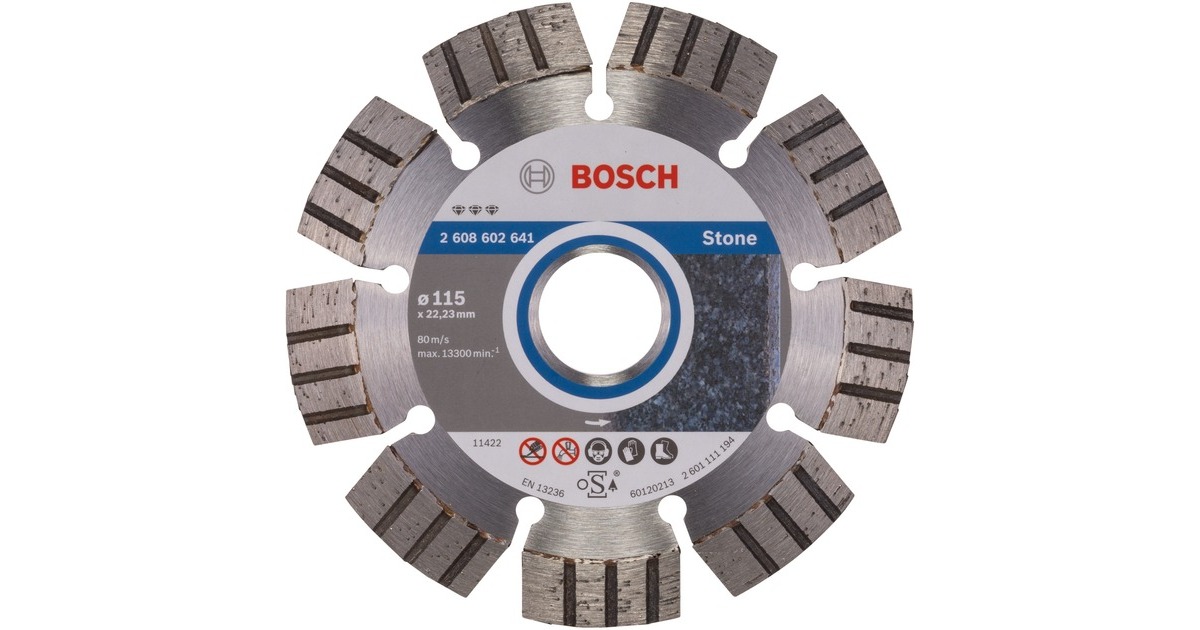 Bosch Diamanttrennscheibe Best for Stone, Ø 115mm(Bohrung 22,23mm)