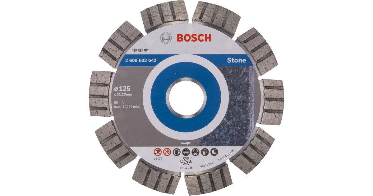 Bosch Diamanttrennscheibe Best for Stone, Ø 125mm(Bohrung 22,23mm)