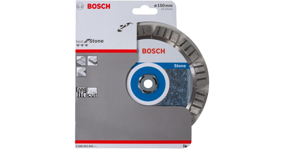 Bosch Diamanttrennscheibe Best for Stone, Ø 150mm(Bohrung 22,23mm)