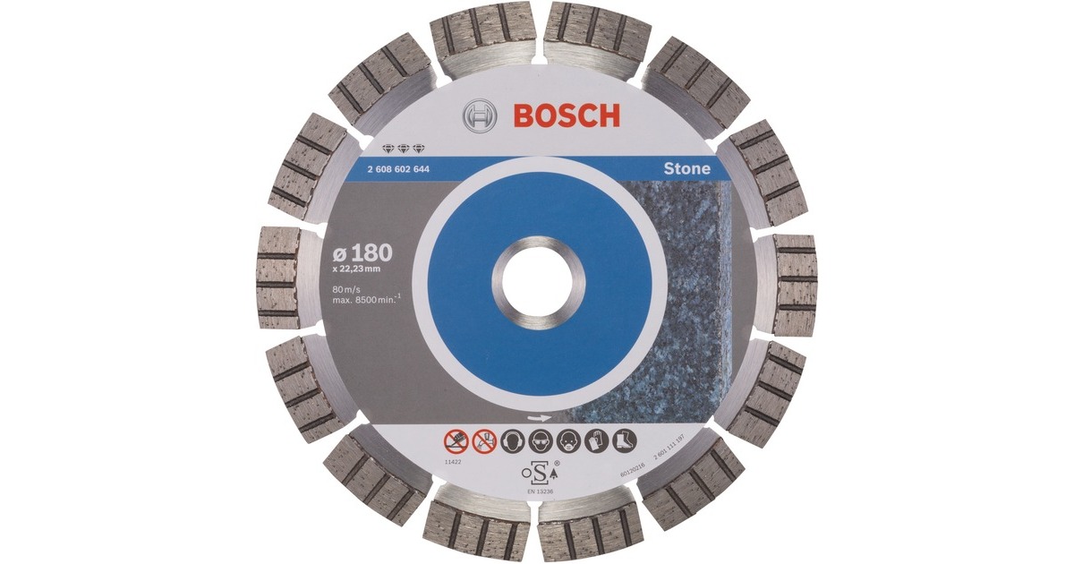 Bosch Diamanttrennscheibe Best for Stone, Ø 180mm(Bohrung 22,23mm)