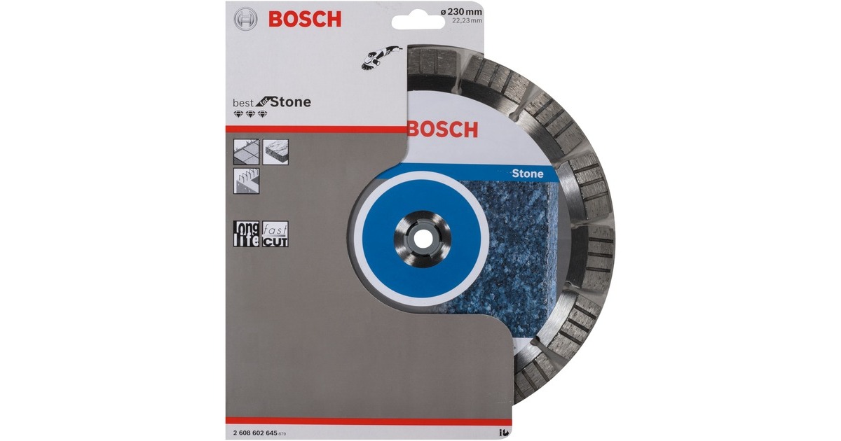 Bosch Diamanttrennscheibe Best for Stone, Ø 230mm(Bohrung 22,23mm)