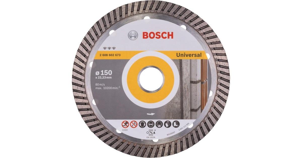 Bosch Diamanttrennscheibe Best for Universal Turbo, Ø 150mm(Bohrung 22,23mm)