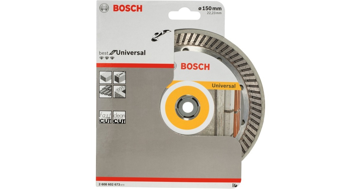 Bosch Diamanttrennscheibe Best for Universal Turbo, Ø 150mm(Bohrung 22,23mm)