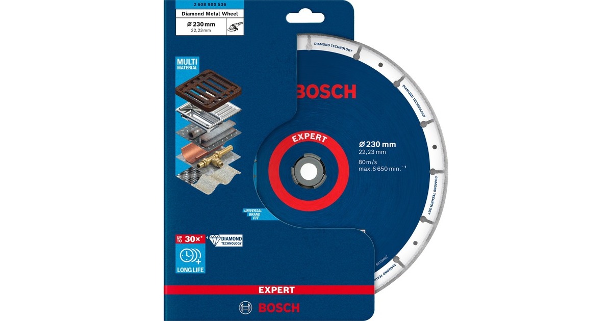 Bosch Diamanttrennscheibe Expert Diamond Metal Wheel, Ø 230mm(Bohrung 22,23mm)