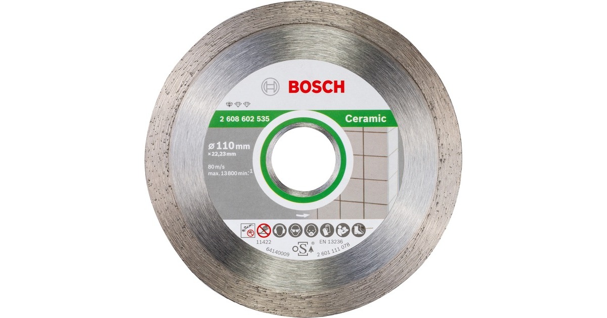 Bosch Diamanttrennscheibe Standard for Ceramic, Ø 110mm(Bohrung 22,23mm)