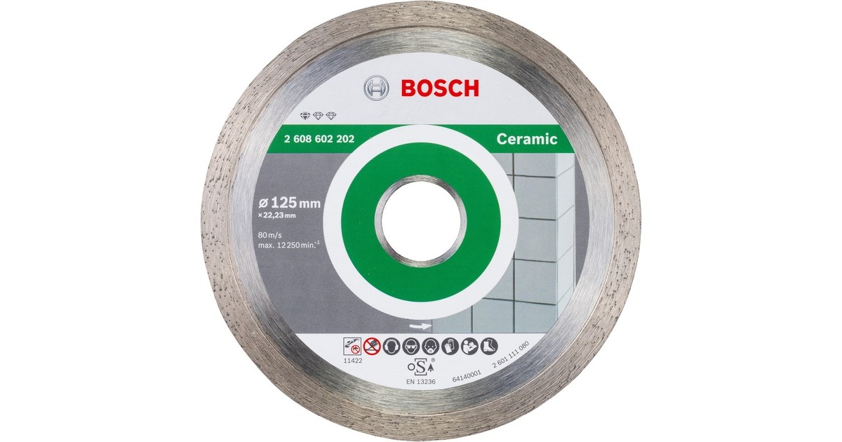 Bosch Diamanttrennscheibe Standard for Ceramic, Ø 125mm(Bohrung 22,23mm)