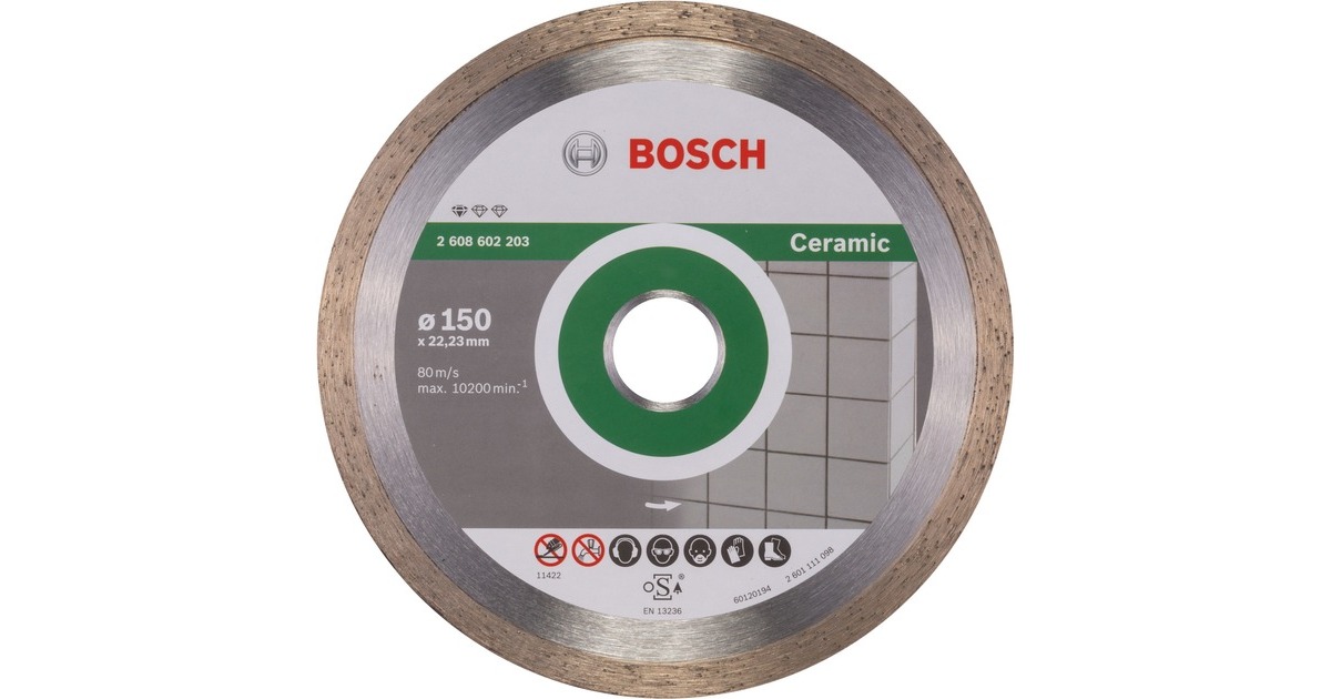 Bosch Diamanttrennscheibe Standard for Ceramic, Ø 150mm(Bohrung 22,23mm)