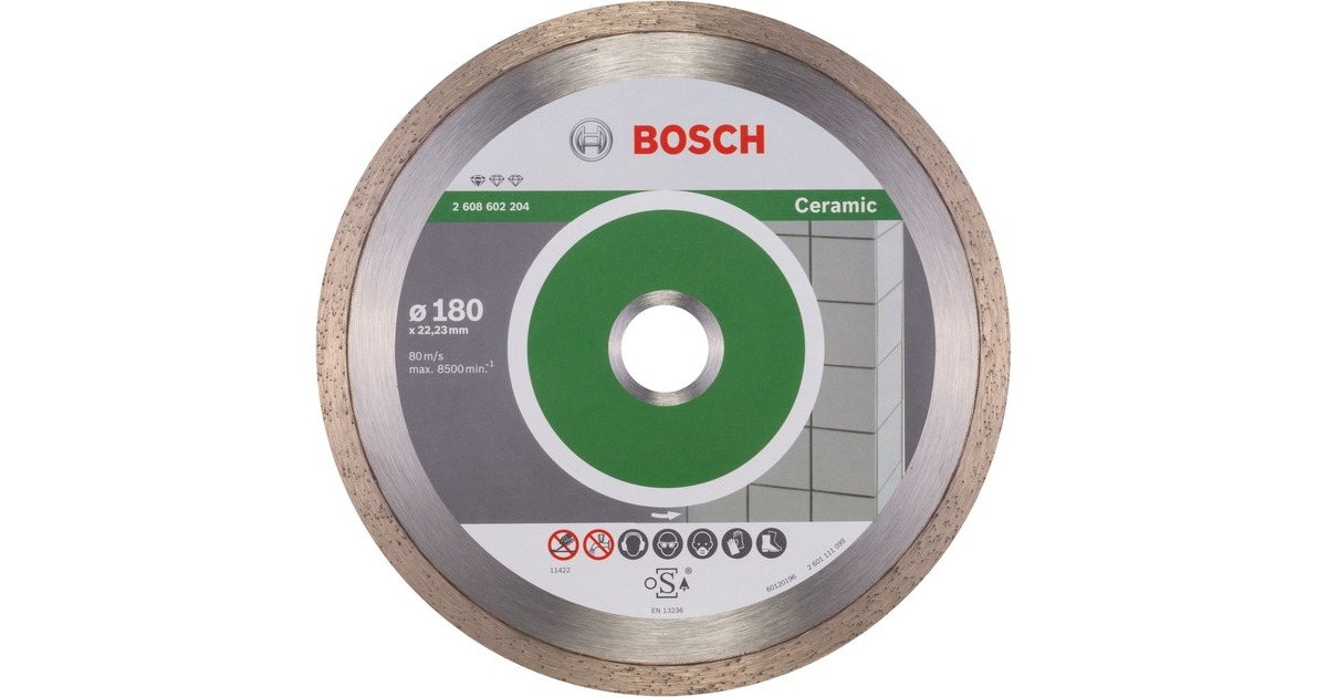 Bosch Diamanttrennscheibe Standard for Ceramic, Ø 180mm(Bohrung 22,23mm)