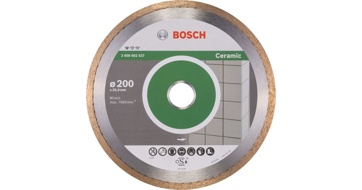 Bosch Diamanttrennscheibe Standard for Ceramic, Ø 200mm(Bohrung 25,4mm)