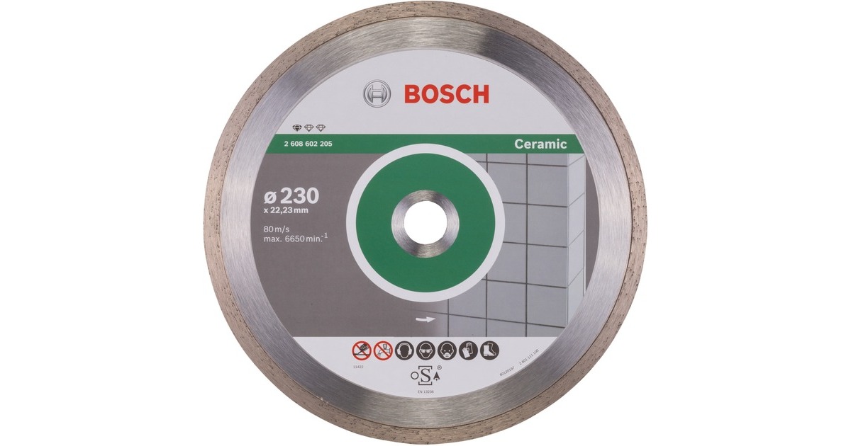 Bosch Diamanttrennscheibe Standard for Ceramic, Ø 230mm(Bohrung 22,23mm)