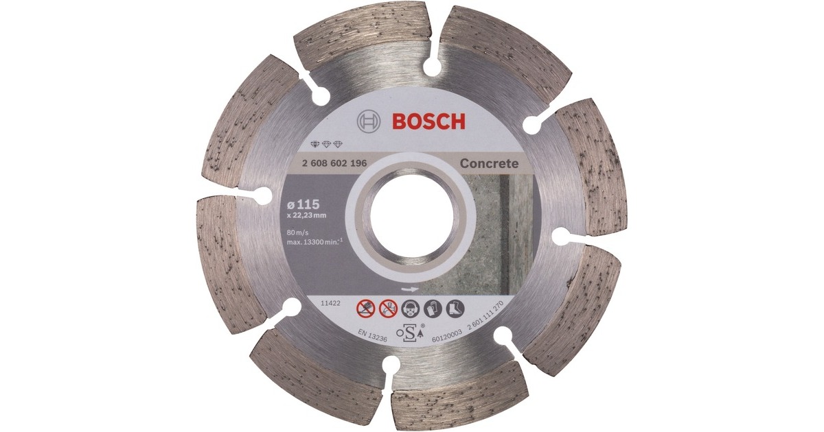 Bosch Diamanttrennscheibe Standard for Concrete, Ø 115mm(Bohrung 22,23mm)