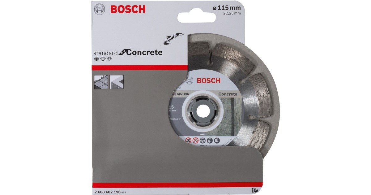 Bosch Diamanttrennscheibe Standard for Concrete, Ø 115mm(Bohrung 22,23mm)