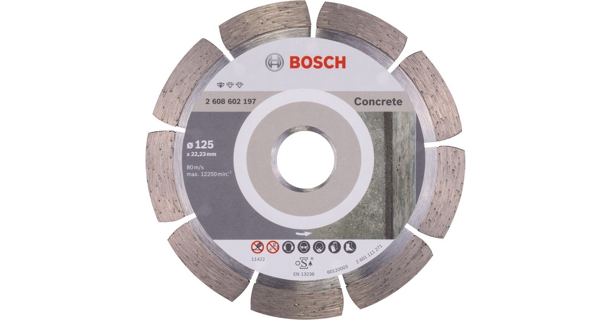Bosch Diamanttrennscheibe Standard for Concrete, Ø 125mm(Bohrung 22,23mm)