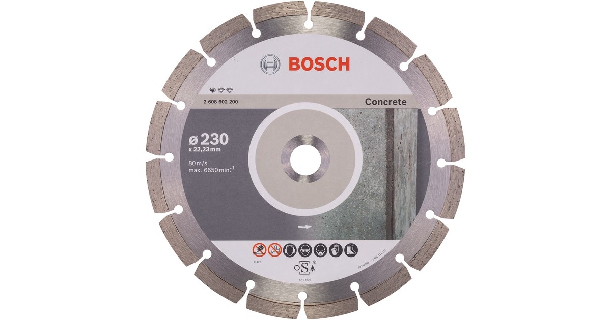 Bosch Diamanttrennscheibe Standard for Concrete, Ø 230mm(Bohrung 22,23mm)