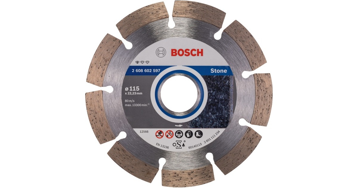 Bosch Diamanttrennscheibe Standard for Stone, Ø 115mm(Bohrung 22,23mm)